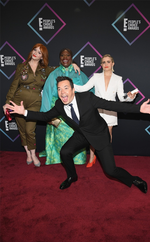 Christina Hendricks, Retta, Mae Whitman, Jimmy Fallon, 2018 Peoples Choice Awards, PCAs, Candids