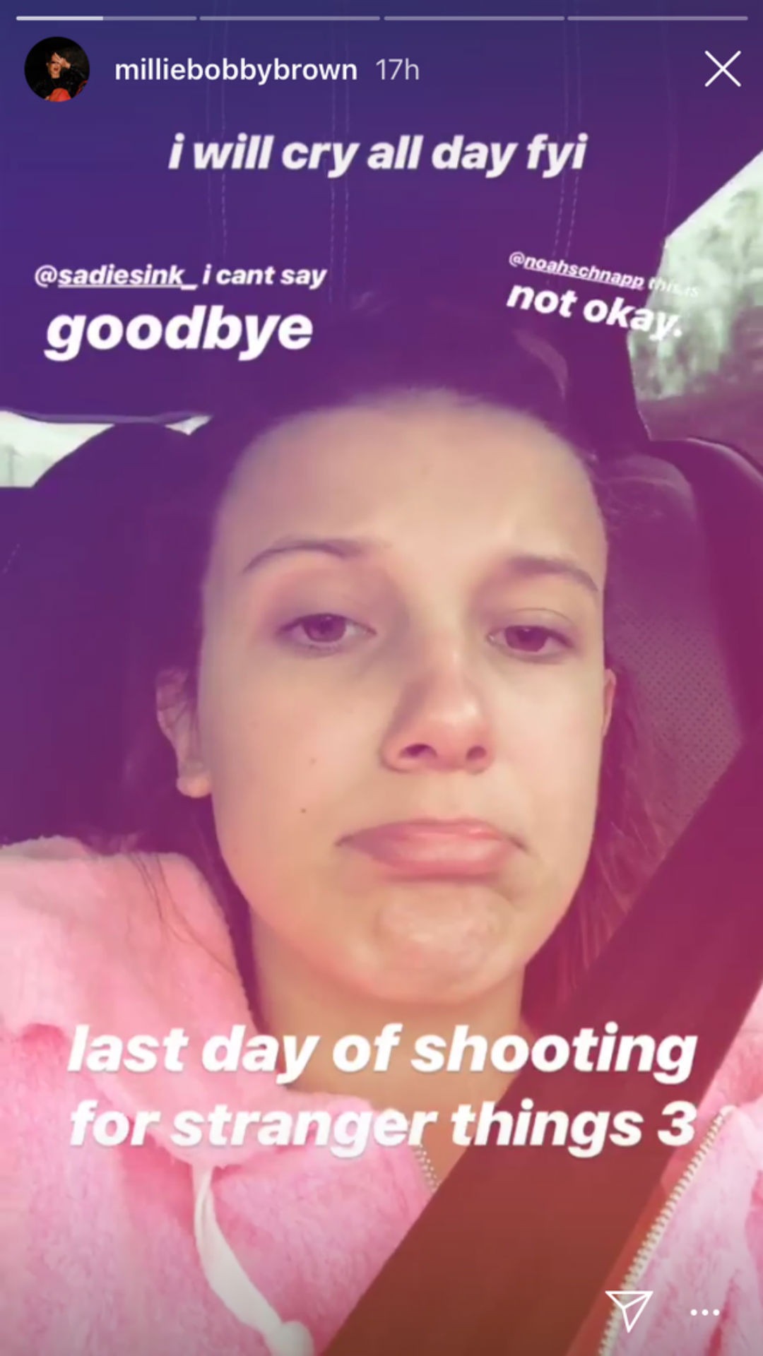 Por que Millie Bobby Brown chorou no fim das gravações da ...