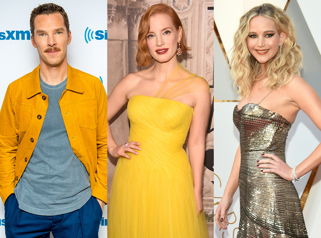 Benedict Cumberbatch, Jessica Chastain, Jennifer Lawrence 