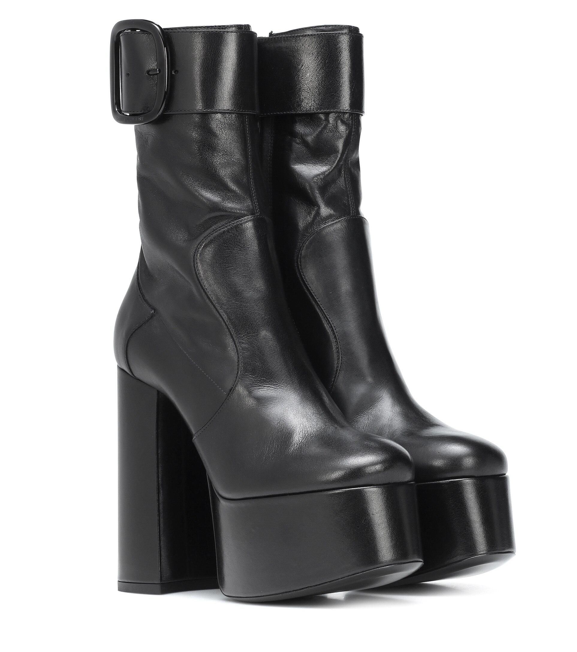 saint laurent platform ankle boots
