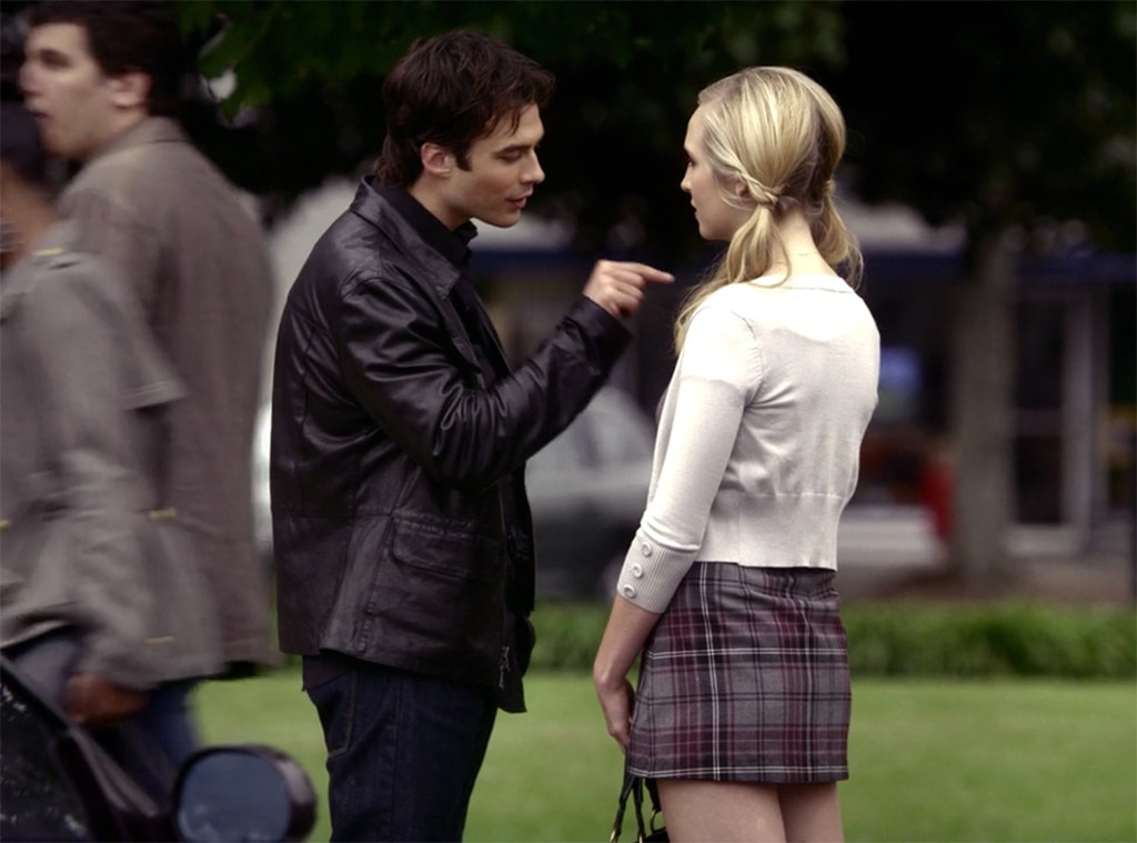 Damon And Caroline The Vampire Diaries From Tvs Creepiest 