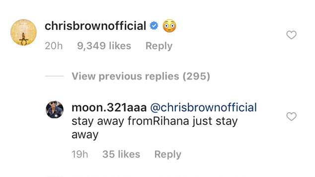 Chris Brown Comments On Rihanna S Photo And Fans Are Not Having It E Online
