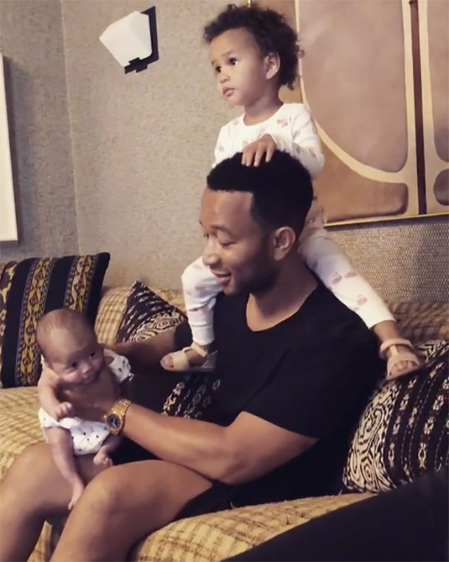 Miles Stephens, Luna Stephens, John Legend, 