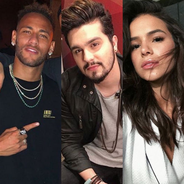 Neymar, Luan Santana, Bruna Marquezine