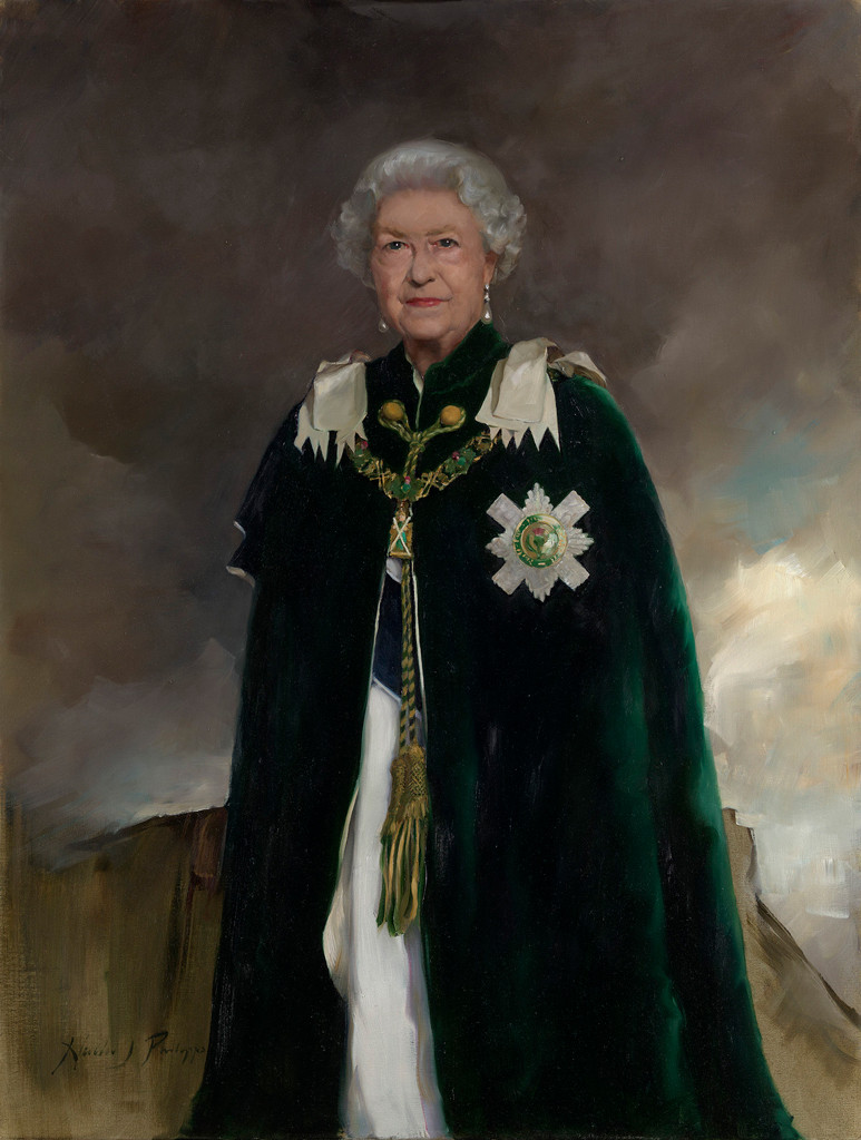 Queen Elizabeth II, by artist Nicky Philipps, 2018