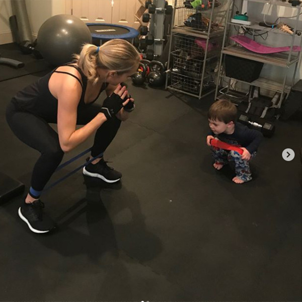 Carrie Underwood Enlists Her Son's Help for Latest Workout After Fall