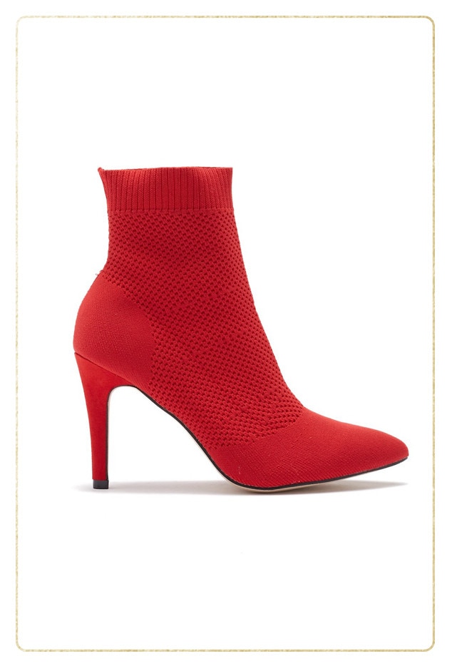 payless red boots