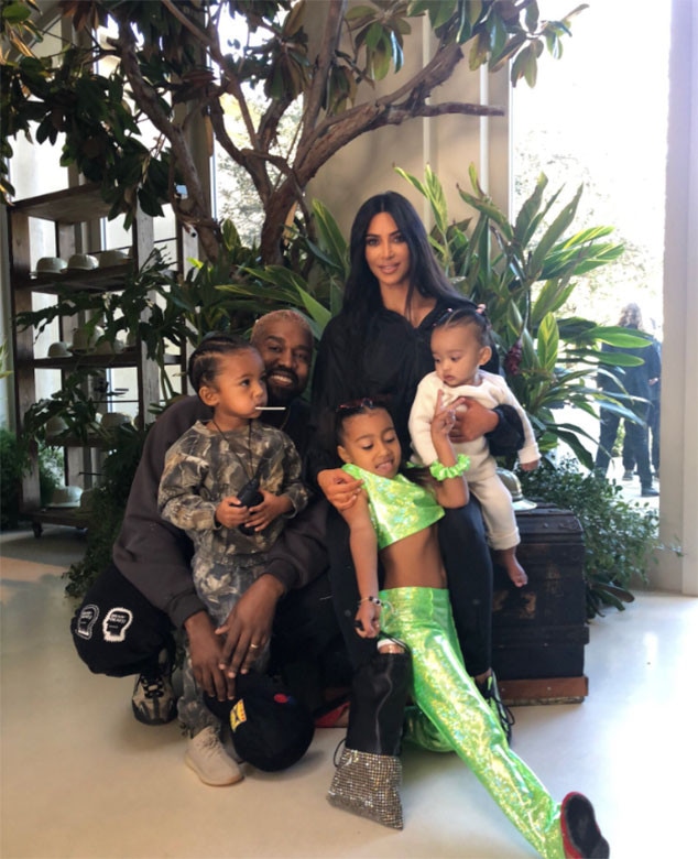 Kim Kardashian, Kanye West, Saint West, North West, Chicago West, Saint's Birthday