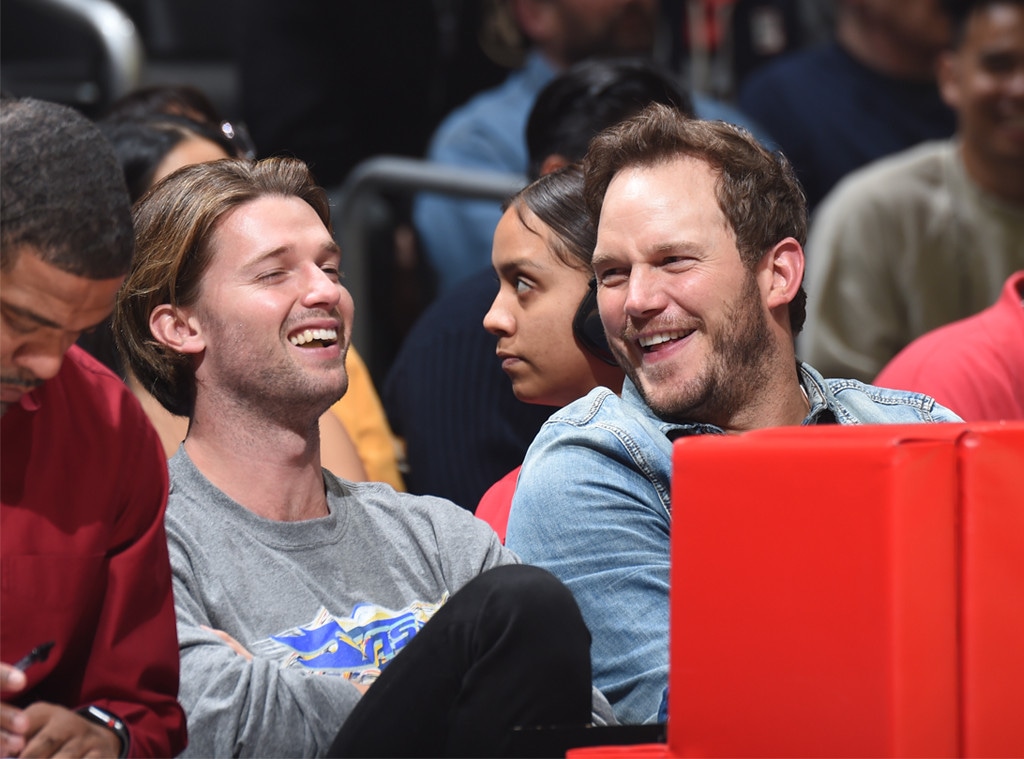 Patrick Schwarzenegger, Chris Pratt, Clippers Game