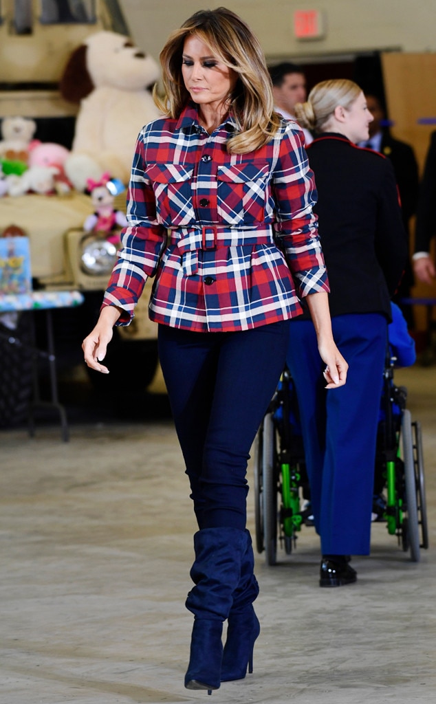 Patriotic Plaid From Melania Trumps Best Looks E News