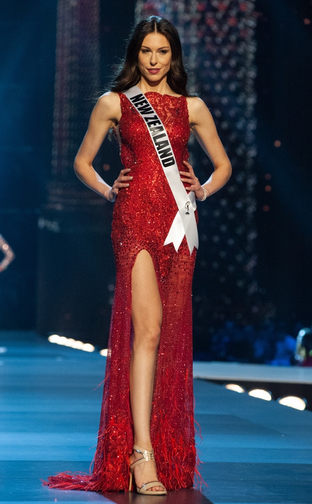 Miss New Zealand from Miss Universe 2018 Evening Gown Competition E! News