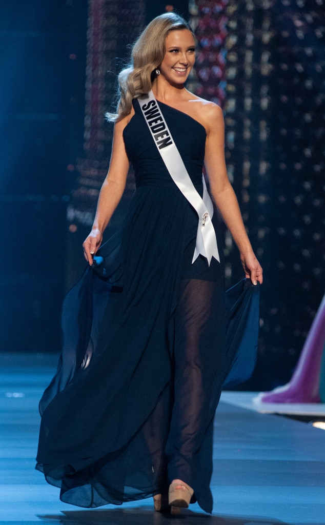 Miss Sweden from Miss Universe 2018 Evening Gown Competition E! News