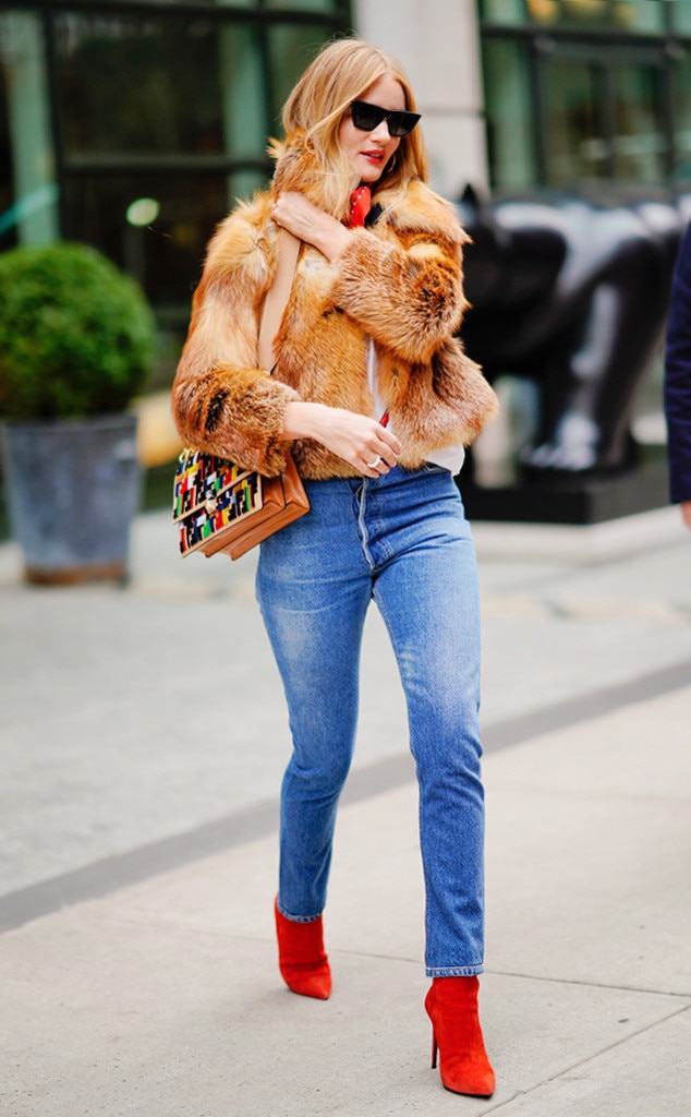 Rosie Huntington-Whiteley from Best Celeb Street Style From NYFW Winter