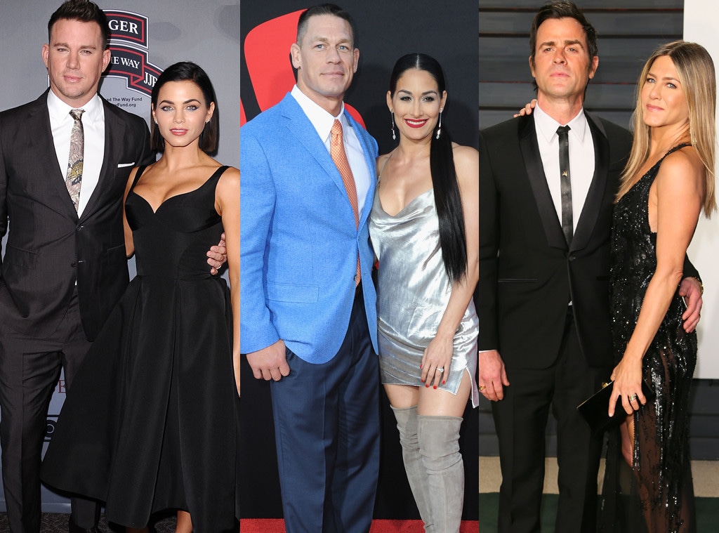 Channing Tatum, Jenna Dewa, John Cena, Nikki Bella, Justin Theroux, Jennifer Aniston