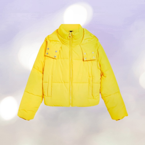 Topshop yellow puffer on sale jacket