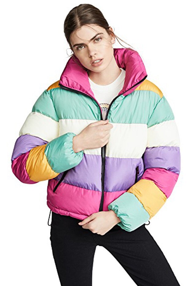 Topshop rainbow 2025 puffer jacket