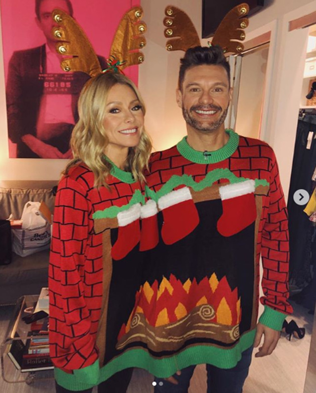 Ryan Seacrest, Kelly Ripa, Christmas 2018