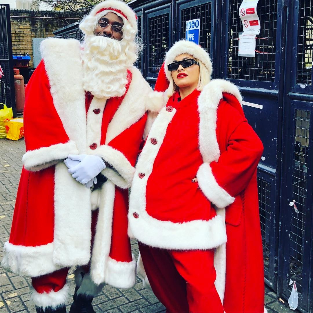 Idris Elba & Rita Ora from Celebrities Celebrate the Holidays 2018