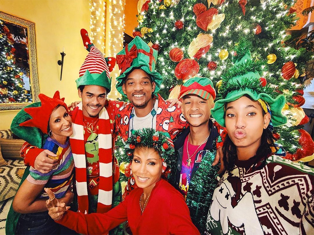 Will Smith, Jada Pinkett Smith, Trey Smith, Willow Smith, Jaden Smith, Christmas 2018