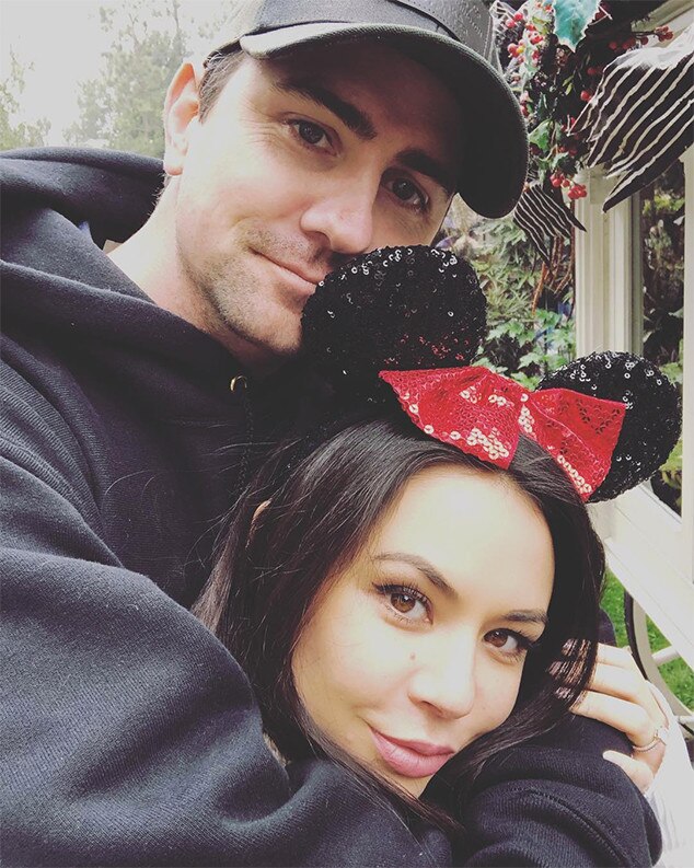 Janel Parrish, Chris Long, Disneyland, Christmas 2018