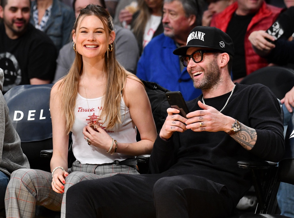 Adam Levine and Behati Prinsloo's Date Night Gets Competitive - E! Online - CA