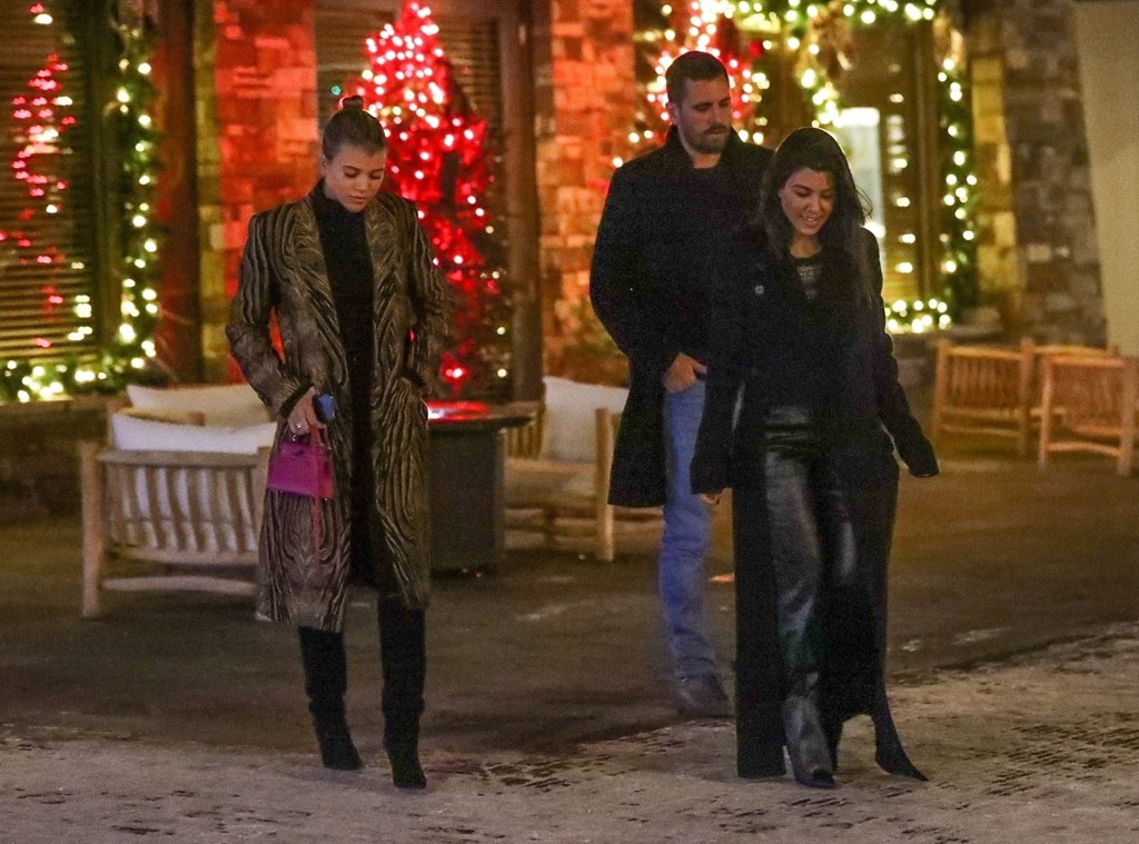 Kourtney Kardashian, Sofia Richie, Scott Disick 