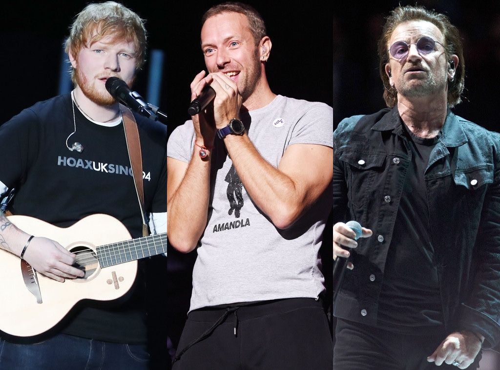 Ed Sheeran, Chris Martin, Bono