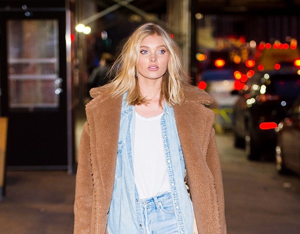 Elsa Hosk from The Brown Shearling Coat All the Celebs Are Wearing | E ...
