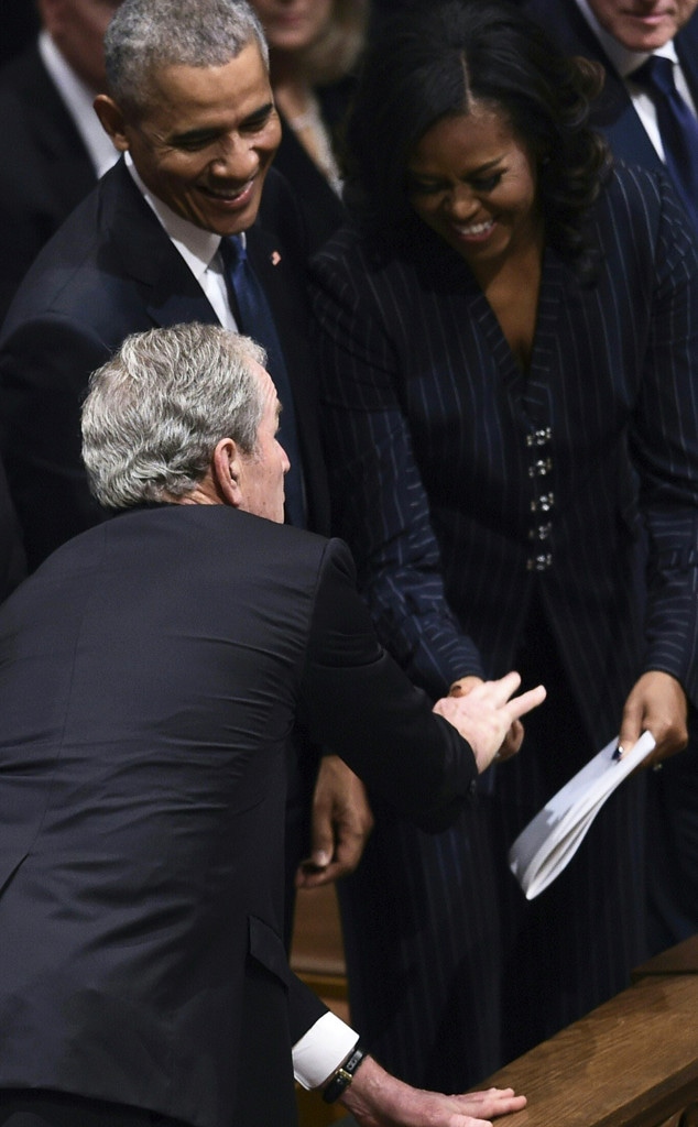 Michelle Obama, George W. Bush