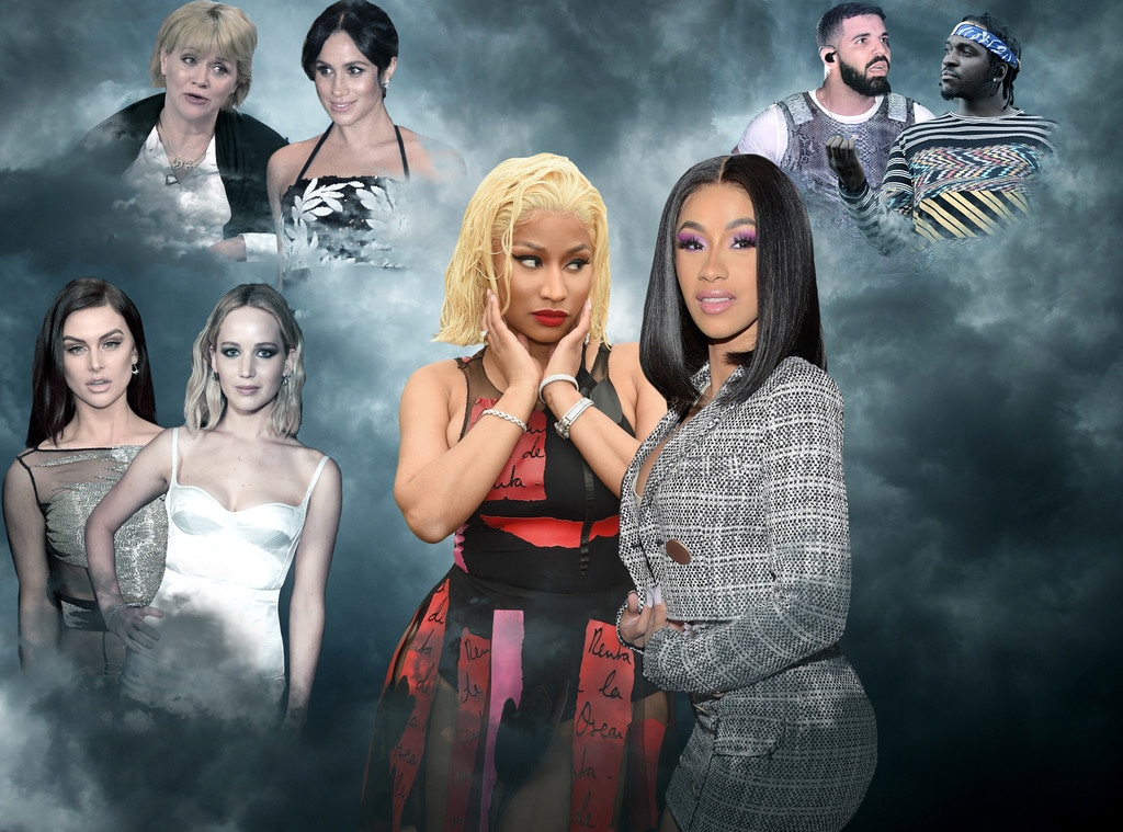 2018s Biggest Celeb Feuds Nicki Vs Cardi Lala Vs J Law