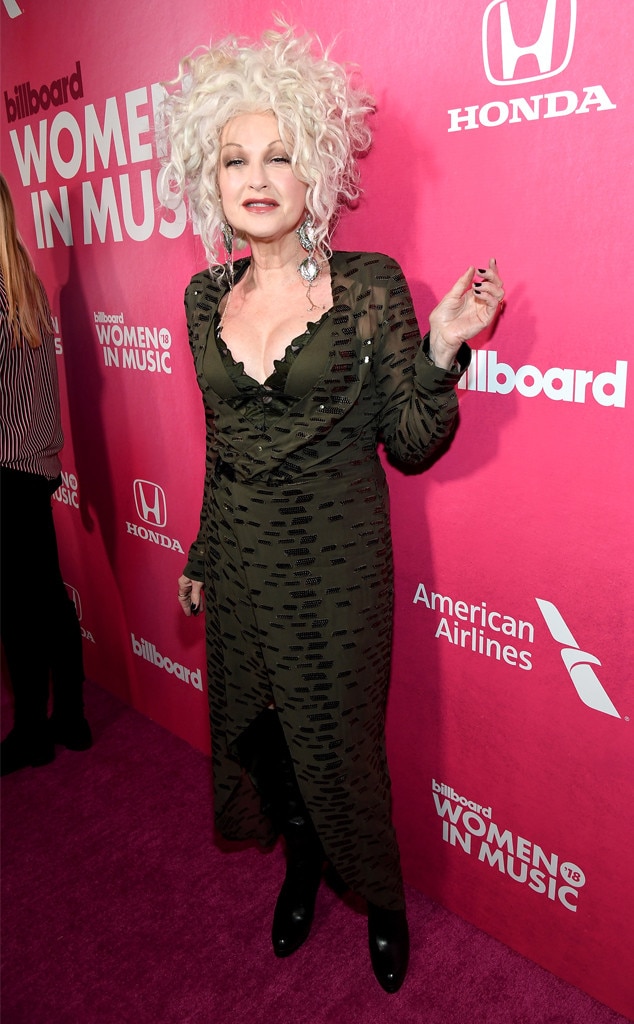 Cyndi Lauper from 2018 Billboard's Women in Music Awards: Red Carpet