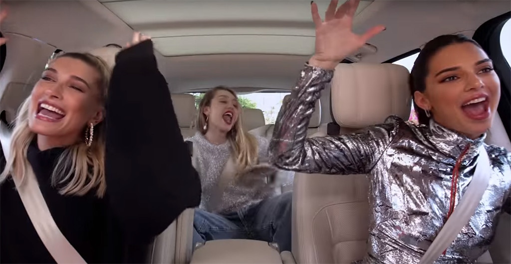 Miley Cyrus, Hailey Baldwin, Kendall Jenner, Carpool Karaoke