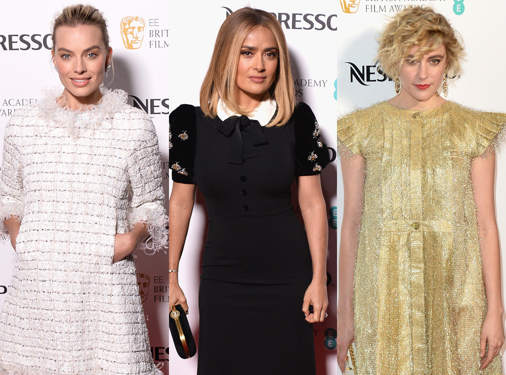 Margot Robbie, Salma Hayek, Greta Gerwig, BAFTA Nominee Party