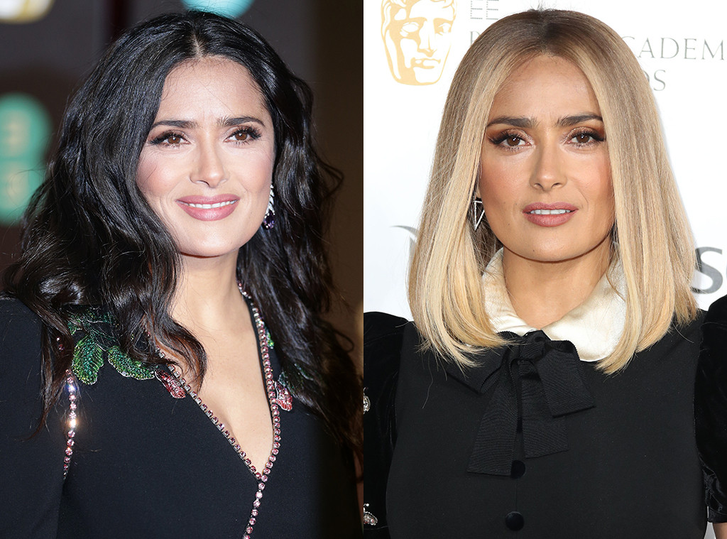 Salma Hayek S A Brunette Again A Day After Debuting Blond Hairstyle E Online