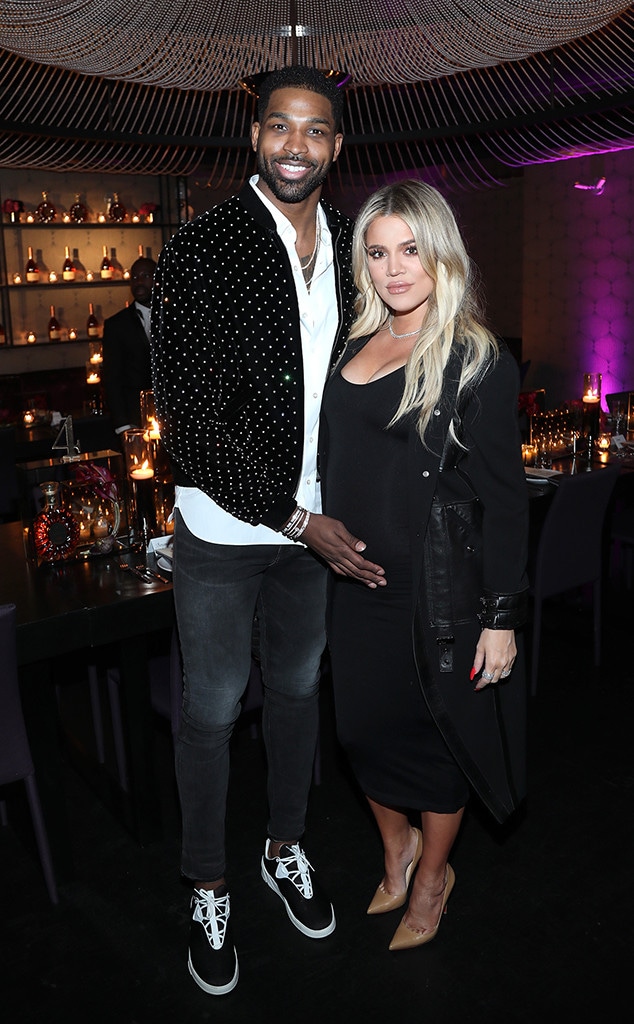 Khloe Kardashian, Tristan Thompson, Pregnant, Baby Bump, 2018 NBA All-Star Weekend Party