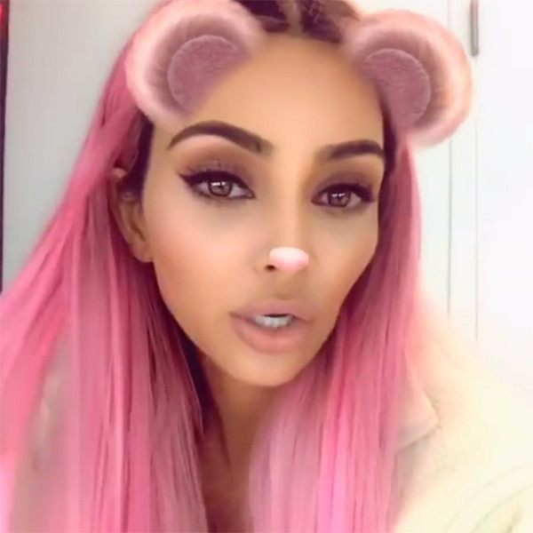 Kim Kardashian Debuts Pink Hair After Being Tired of Being Blonde - E!  Online