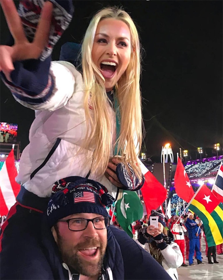Lindsey Vonn, Nick Baumgartner, 2018 Winter Olympics, Closing Ceremony