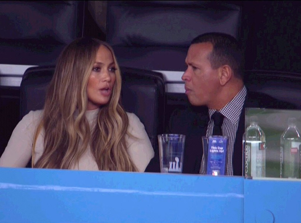 Jennifer Lopez, Alex Rodriguez, Super Bowl LII, celebs