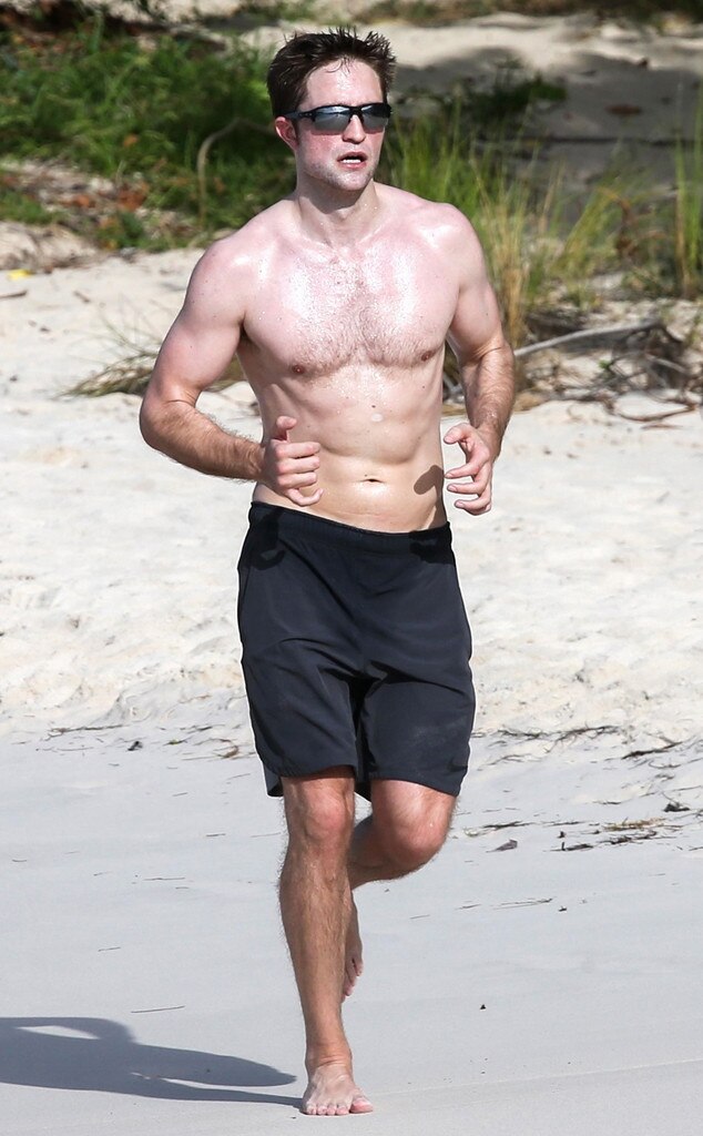 Robert Pattinson Running Shirtless On A Beach Gets Our Heart Pumping ...