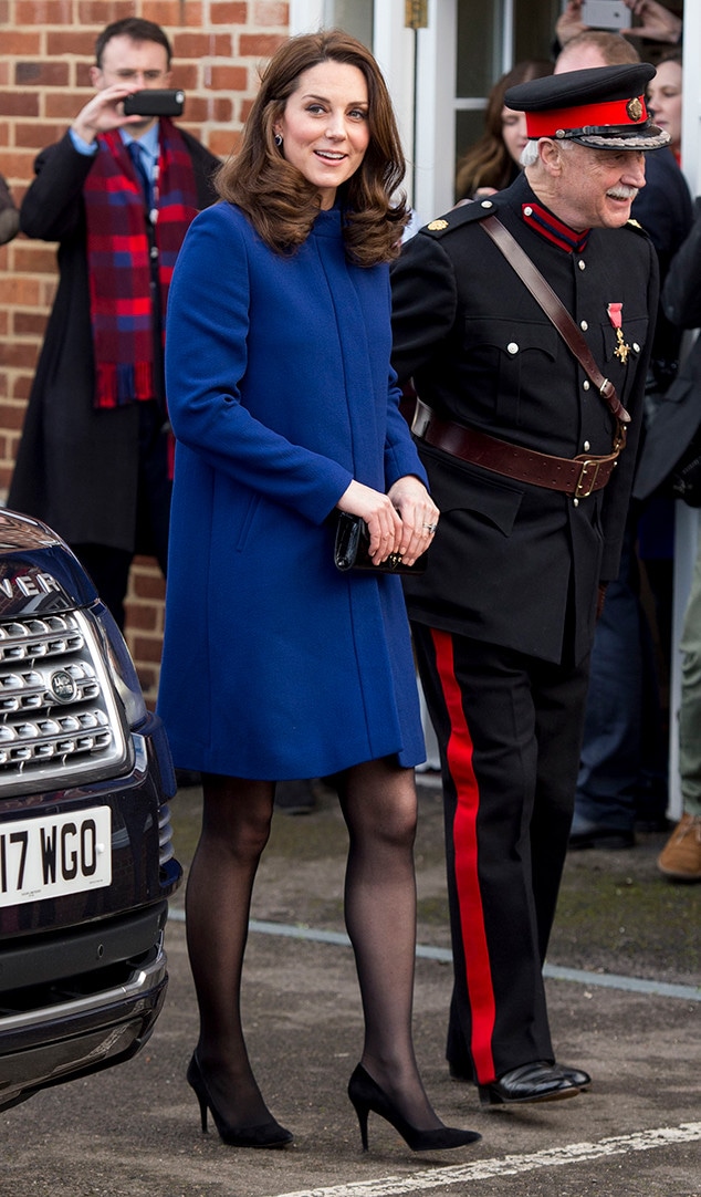 Kate Middleton Dresses Her Baby Bump in Blue Kate Middleton Dresses Her Baby Bump in Blue