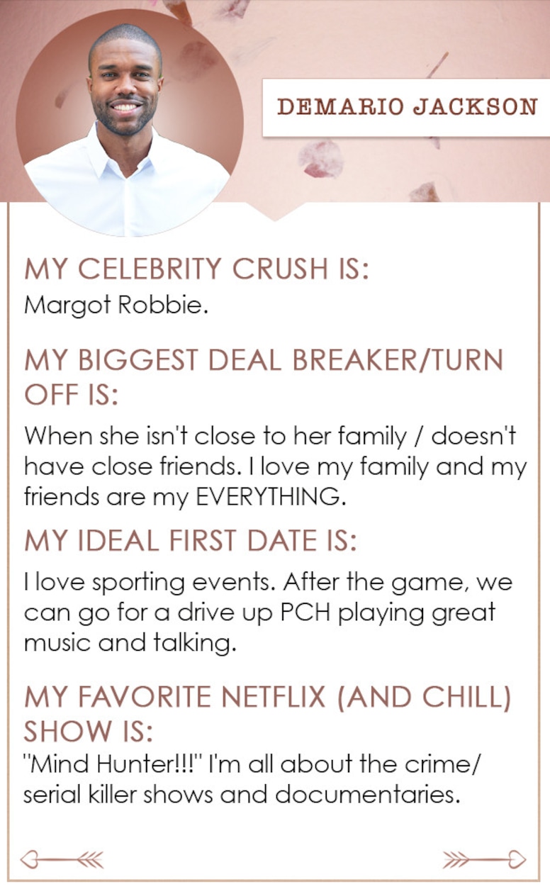 Bachelor Nation Dating Profiles, DeMario Jackson