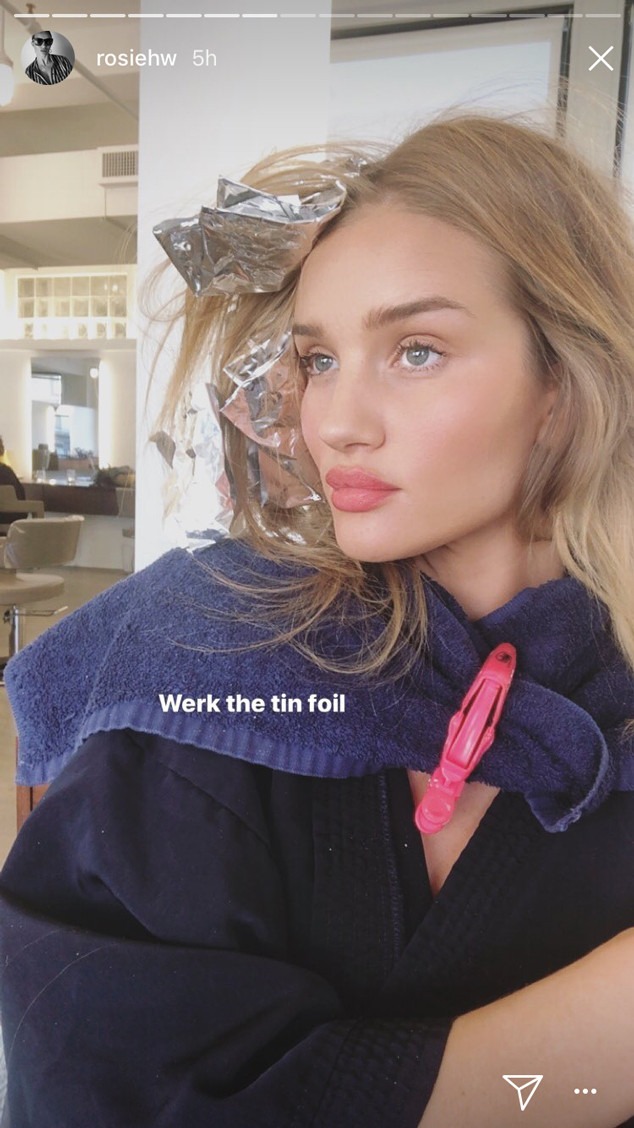Rosie Huntington-Whiteley's Before and After Hair Photos 