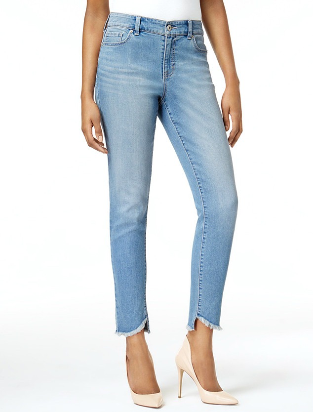 Saturday Savings: Lily Collins' Slant Frayed Jeans Are Half Off | E! News