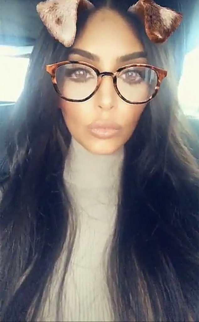 Kim Kardashian, Brunette, Snapchat