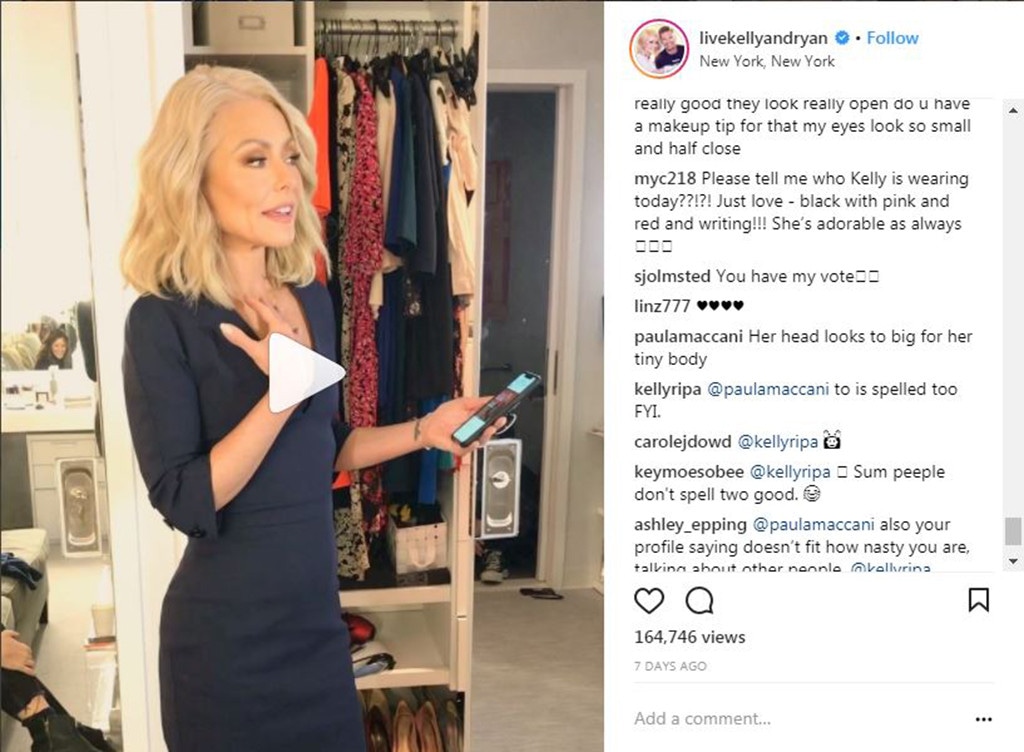 Kelly Ripa, Instagram