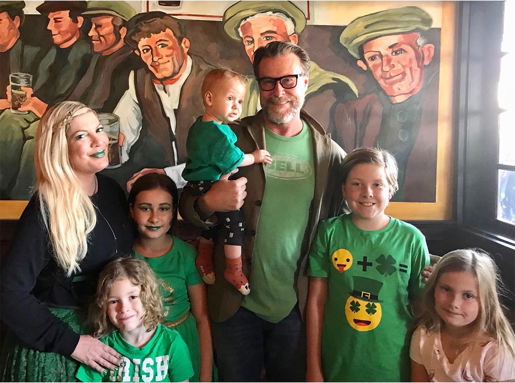 Tori Spelling, Dean McDermott, Kids, St Patrick's Day 2018