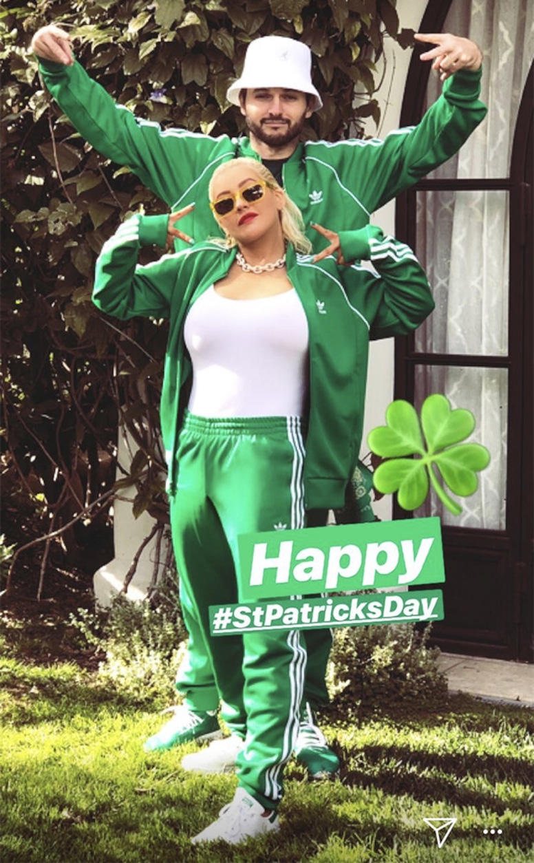 Christina Aguilera, Matthew Rutler, St Patrick's Day 2018
