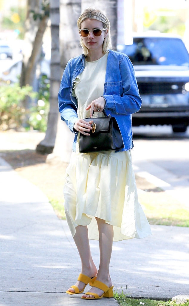 Emma Roberts slips into tiny bra and leggings in LA