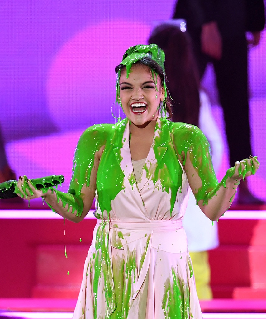 Laurie Hernandez from Celebs Get Slimed at 2018 Kids' Choice Awards | E