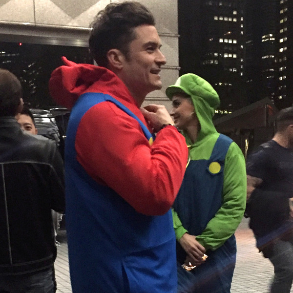 Katy Perry and Orlando Bloom Dress Up as Mario and Luigi